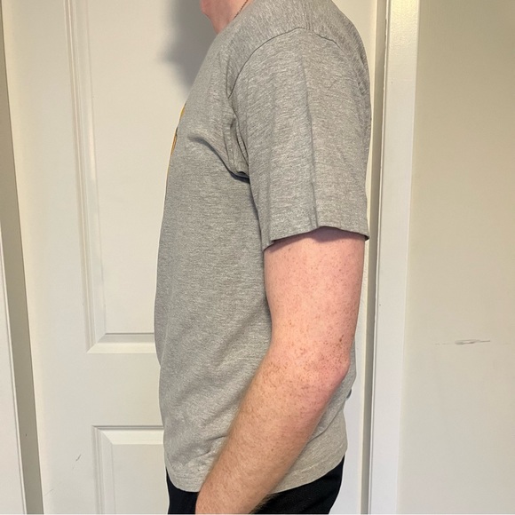 Size L 100% cotton men’s T-Shirt, grey with “tired” sunflower - Picture 10 of 11